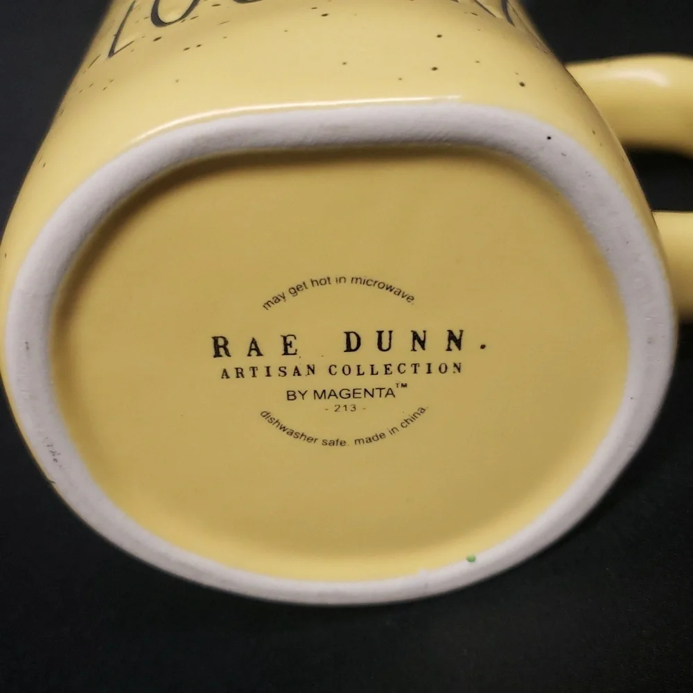 Rae Dunn "SO EGGSTRA" Yellow With Speckles Ceramic Mug - Picture 5 of 5